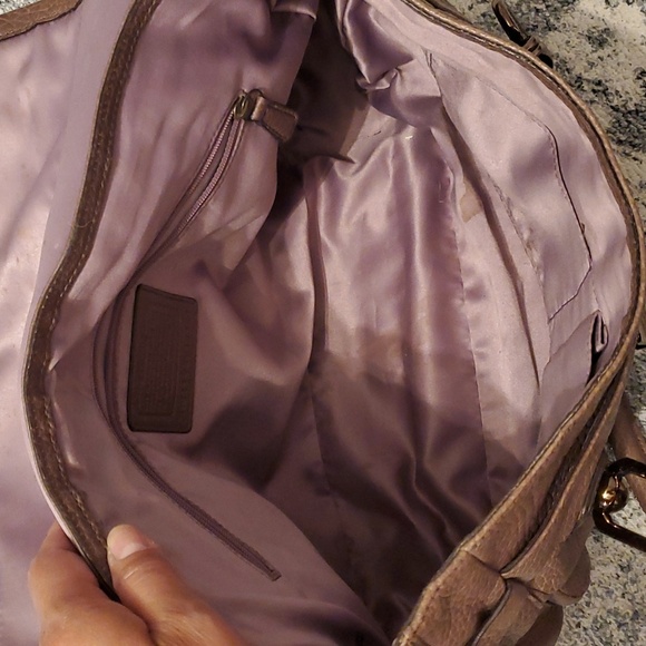 Purple toned COACH satchel - Picture 3 of 12